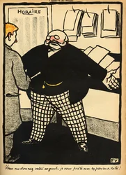 Ein Geschäftsmann und sein Kunde, aus 
